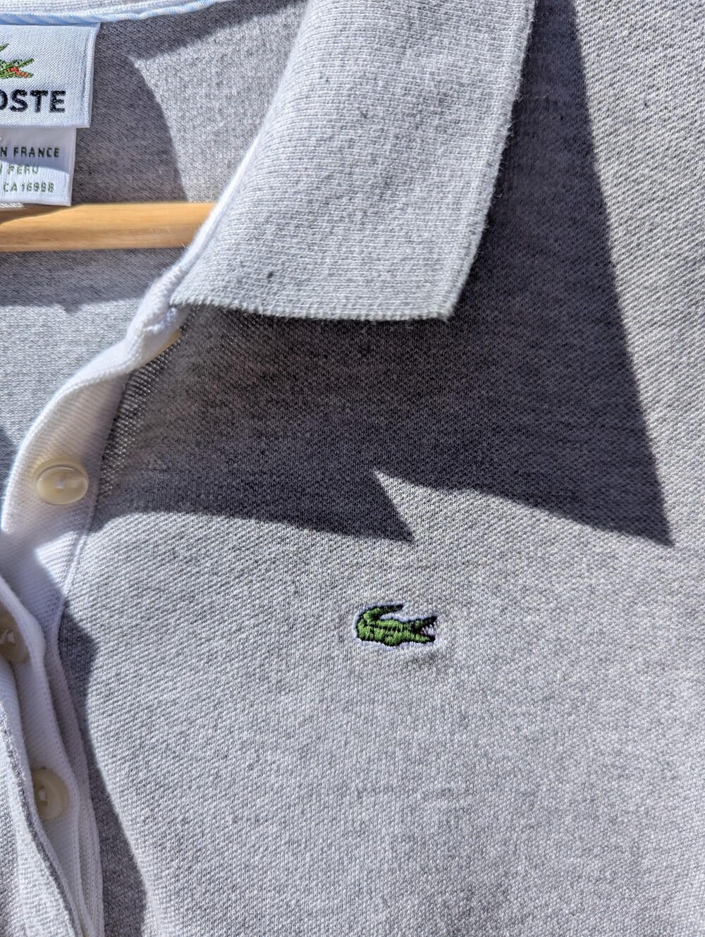 Lacoste Light Gray Polo Shirt Dress - Picture 4 of 5